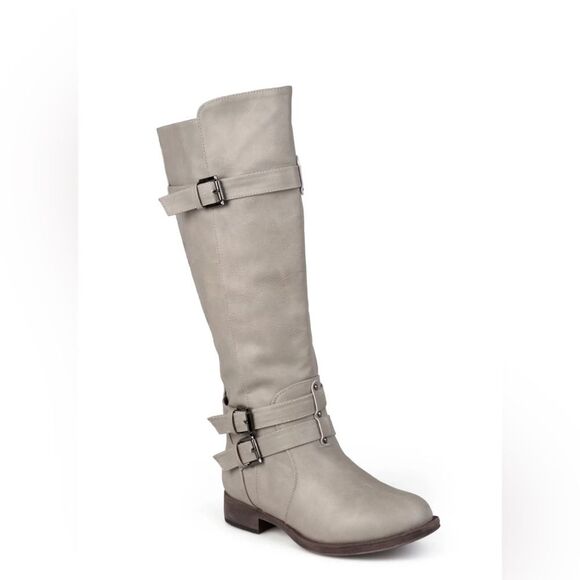 Journee Collection - Women's Bite Riding Boot Taupe - Size 6 1/2 - Picture 2 of 6